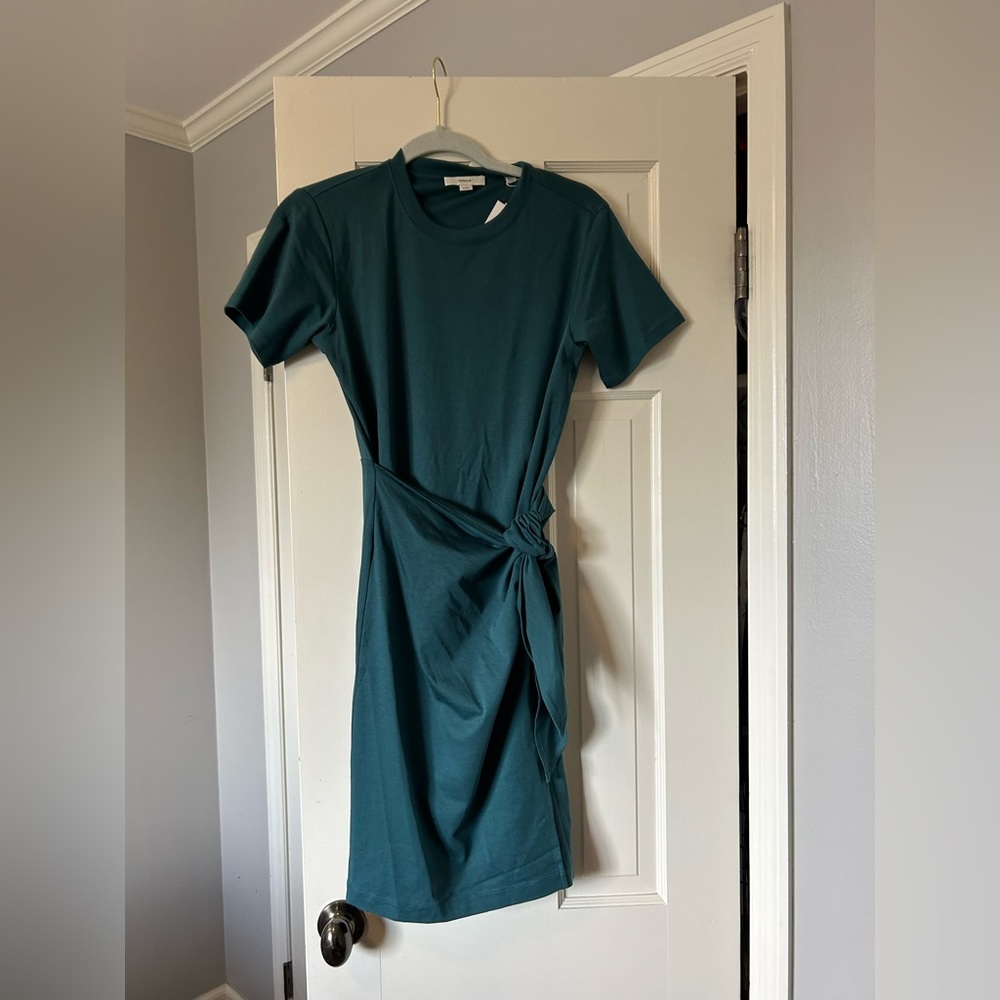 NWT Vince teal tshirt wrap dress